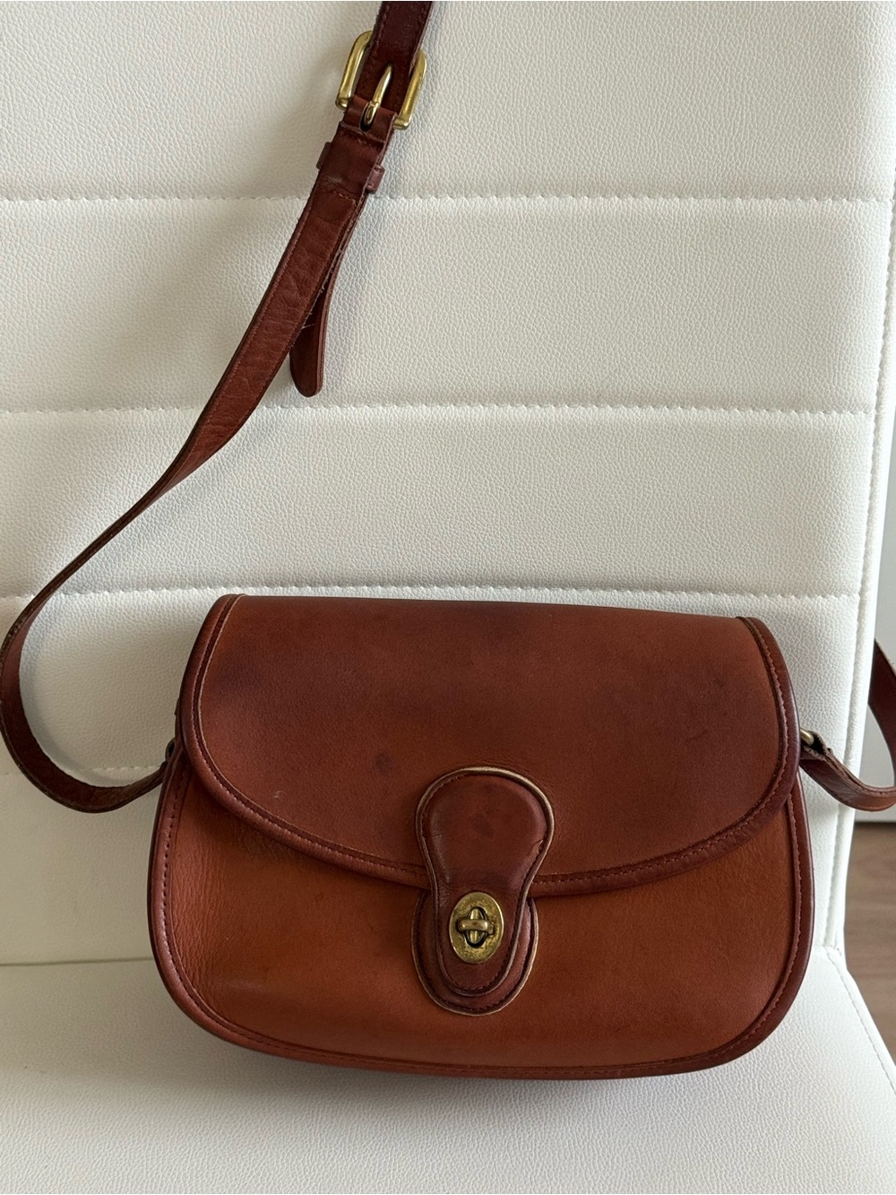Vintage COACH Prairie leather crossbody bag 9954 in British Tan Rare